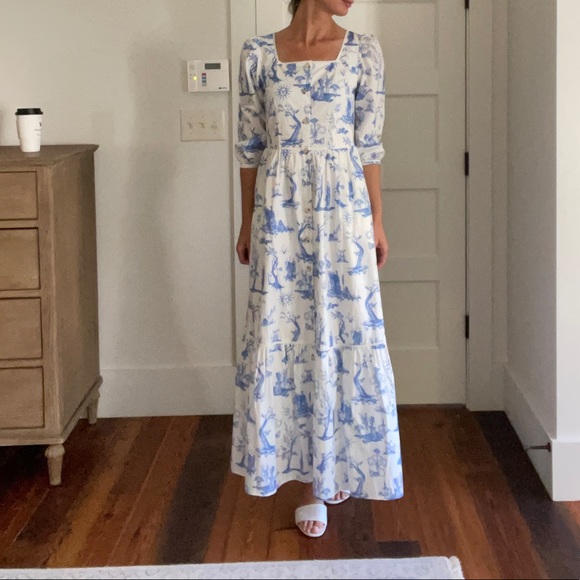 meadows Dresses Meadows Ixora Dress Toile De Jouy Us2uk6 Poshmark